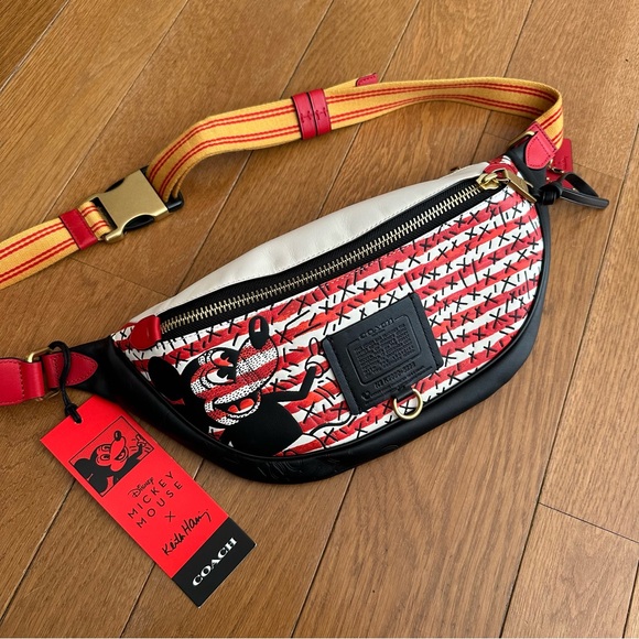 Coach Disney Mickey Mouse x Keith Haring Belt Bag - Picture 1 of 8